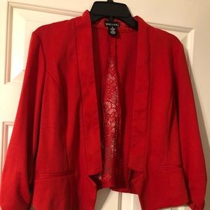 Red blazer with back lace panel size xl